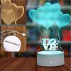 Lampka nocna EXTRALINK Cztery serca 3D USB Rodzaj gwintu LED zintegrowany