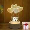 Lampka nocna EXTRALINK Cztery serca 3D USB Wymiary [mm] 170 x 113 x 95