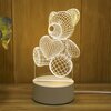 Lampka nocna EXTRALINK Miś serce 3D USB Źródło światła w komplecie Tak