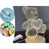 Lampka nocna EXTRALINK Miś serce 3D USB Wymiary [mm] 200 x 110