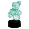 Lampka nocna EXTRALINK Miś serce 3D USB