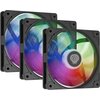 Wentylator GENESIS Oxal 120 ARGB Czarny (3 szt.) Podświetlenie ARGB