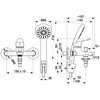 Bateria wannowa natynkowa KFA ARMATURA Sparc 5414-510-81 Czarny Typ 2-otworowa
