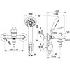 Bateria wannowa natynkowa KFA ARMATURA Sparc 5414-510-00 Chrom Typ 2-otworowa