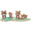 Zabawka CHICCO My Wood Friends Drewniana rodzinka 2 Niedźwiadki Zestaw Tata 00012208300000 Materiał Drewno