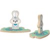 Zabawka CHICCO My Wood Friends Drewniana rodzinka 2 Króliczki Zestaw Tata 00012208100000 Materiał Drewno