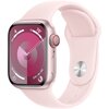 APPLE Watch 9 GPS + Cellular 41mm koperta z aluminium (różowy) + pasek sportowy rozmiar S/M (jasnoróżowy)