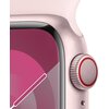 APPLE Watch 9 GPS + Cellular 41mm koperta z aluminium (różowy) + pasek sportowy rozmiar S/M (jasnoróżowy) Kształt Prostokątny