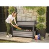 Ławka ogrodowa KETER Deco Garden Bench Szary Kształt Prostokątny