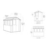 Domek narzędziowy KETER Potting Shed 6x8 190 x 243,8 x 221 cm Materiał Materiał kompozytowy