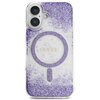 Etui GUESS HC Resin Bottom Glitter MagSafe do Apple iPhone 16 Fioletowy Model telefonu iPhone 16
