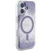 Etui GUESS HC Resin Bottom Glitter MagSafe do Apple iPhone 16 Fioletowy Kompatybilność Apple iPhone 16