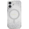 Etui GUESS HC Resin Bottom Glitter MagSafe do Apple iPhone 16 Srebrny Model telefonu iPhone 16