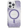 Etui GUESS HC Resin Bottom Glitter MagSafe do Apple iPhone 16 Pro Fioletowy Seria telefonu iPhone