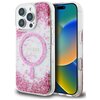 Etui GUESS HC Resin Bottom Glitter MagSafe do Apple iPhone 16 Pro Różowy
