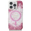Etui GUESS HC Resin Bottom Glitter MagSafe do Apple iPhone 16 Pro Różowy Seria telefonu iPhone