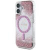 Etui GUESS HC Resin Bottom Glitter MagSafe do Apple iPhone 16 Różowy Seria telefonu iPhone