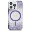 Etui GUESS HC Resin Bottom Glitter MagSafe do Apple iPhone 16 Pro Max Fioletowy Seria telefonu iPhone