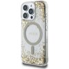 Etui GUESS HC Resin Bottom Glitter MagSafe do Apple iPhone 16 Pro Max Złoty Seria telefonu iPhone