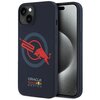 Etui RED BULL HC Silicone ORBR20 Logo Red Lining do Apple iPhone 15 Granatowy