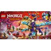 Pudełko zestawu LEGO przedstawia dużego, kolorowego smoka z elementami w odcieniach fioletu, złota i błękitu, otoczonego przez kilka figurek postaci. Na opakowaniu widnieje logo LEGO, napis "NINJAGO DRAGONS RISING", oraz informacje: "9+", "71836", "Arc Dr