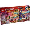 Na zdjęciu znajduje się pudełko zestawu LEGO NINJAGO o numerze 71836, zatytułowane "Arc Dragon of Focus", zawierające 869 elementów. Na opakowaniu widoczny jest kolorowy smok oraz postacie z serii NINJAGO, a także logo LEGO i napis "NINJAGO DRAGONS RISING