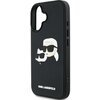 Etui KARL LAGERFELD HC 3D Rubber Double Heads do Apple iPhone 16 Czarny Typ Etui nakładka
