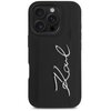 Etui KARL LAGERFELD HC Grained PU Cardslot Metal Signature do Apple iPhone 16 Pro Czarny Model telefonu iPhone 16 Pro