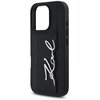 Etui KARL LAGERFELD HC Grained PU Cardslot Metal Signature do Apple iPhone 16 Pro Czarny Typ Etui nakładka