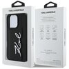 Etui KARL LAGERFELD HC Grained PU Cardslot Metal Signature do Apple iPhone 16 Pro Czarny Marka telefonu Apple