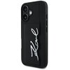 Etui KARL LAGERFELD HC Grained PU Cardslot Metal Signature do Apple iPhone 16 Czarny Seria telefonu iPhone