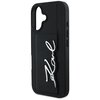 Etui KARL LAGERFELD HC Grained PU Cardslot Metal Signature do Apple iPhone 16 Czarny Typ Etui nakładka