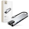 Hub TECH-PROTECT HB02 6w1 USB Typu C, Pasywny Szary
