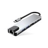 Hub TECH-PROTECT HB02 6w1 USB Typu C, Pasywny Szary Typ Pasywny