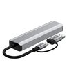 Hub TECH-PROTECT HB03 5w1 USB Typu C, Pasywny Szary Dodatkowe informacje Wykończenie z aluminium i ABS
