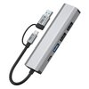 Hub TECH-PROTECT HB03 5w1 USB Typu C, Pasywny Szary Liczba portów wyjściowych [szt.] 5