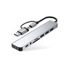 Hub TECH-PROTECT HB06 8w1 USB Typu C, Pasywny Szary Typ Pasywny