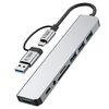 Hub TECH-PROTECT HB06 8w1 USB Typu C, Pasywny Szary Dodatkowe informacje Wykończenie z aluminium i ABS