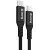 Kabel USB-C - USB-C CRONG Soft Link 0.25 m Czarny
