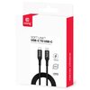 Kabel USB-C - USB-C CRONG Soft Link 0.25 m Czarny Długość [m] 0.25