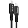 Kabel USB-C - USB-C CRONG Soft Link 2 m Czarny
