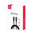 Kabel USB-C - USB-C CRONG Soft Link 2 m Czarny Długość [m] 2