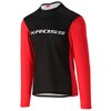 Koszulka rowerowa KROSS Hyde Long Sleeve (rozmiar L) Czarno-czerwony