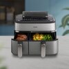 Air Fryer Frytkownica beztłuszczowa PHILIPS Ovi Dual Basket NA555/00 podwójny kosz gotowanie na parze i ponad 1000 przepisów Funkcje dodatkowe Schowek na kabel