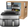 Air Fryer Frytkownica beztłuszczowa PHILIPS Ovi Dual Basket NA555/00 podwójny kosz gotowanie na parze i ponad 1000 przepisów Moc [W] 2750