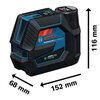 Laser wielofunkcyjny BOSCH Professional GCL 12V-50-22 CG (0601066S02) Dokładność pomiaru [mm] +/- 0.3