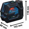 Laser wielofunkcyjny BOSCH Professional GCL 12V-50-22 CG (0601066S00) Zasięg [m] 50