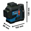 Laser liniowy BOSCH Professional GLL 12V-100-33 CG (0601065400) Długość [cm] 16.2