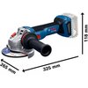 Szlifierka kątowa akumulatorowa BOSCH Professional GWS 18V-11 06019N4100 Prędkość obrotowa bez obciążenia [obr/min] 9000
