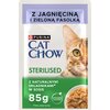 Karma dla kota CAT CHOW Sterilised z Jagnięciną i zieloną fasolką w sosie (26 x 85 g) Opakowanie Saszetka